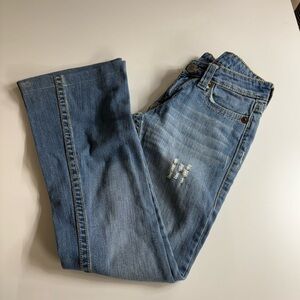 True Religion Light Wash Distressed Jeans - Classic Blue Bootcut